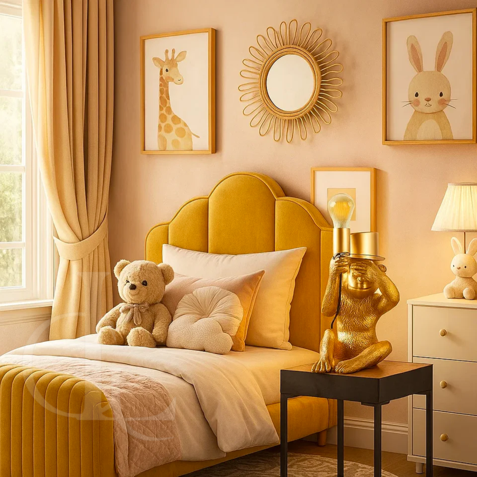 Luxury Golden Monkey Table Lamp